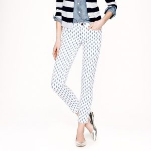 J. Crew Toothpick Jeans in Thistle Print